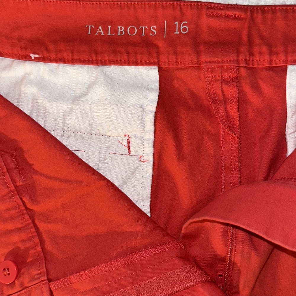 Talbots Red Relaxed Chino Shorts. Buttons On The … - image 3
